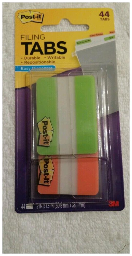 

Post-it Write-on Durable File Index Tabs- 44 Pack for the price of 24- (6862GO)