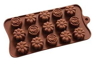 

PRANSUNITA Silicon Choclate Mold New Flower Design 15 Cavities