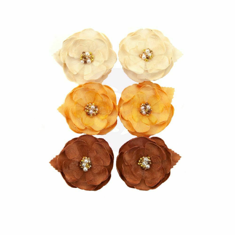 

PRIMA MARKETING Autumn Sunset Flowers - Autumn Equinox Scrapbook Embellishments