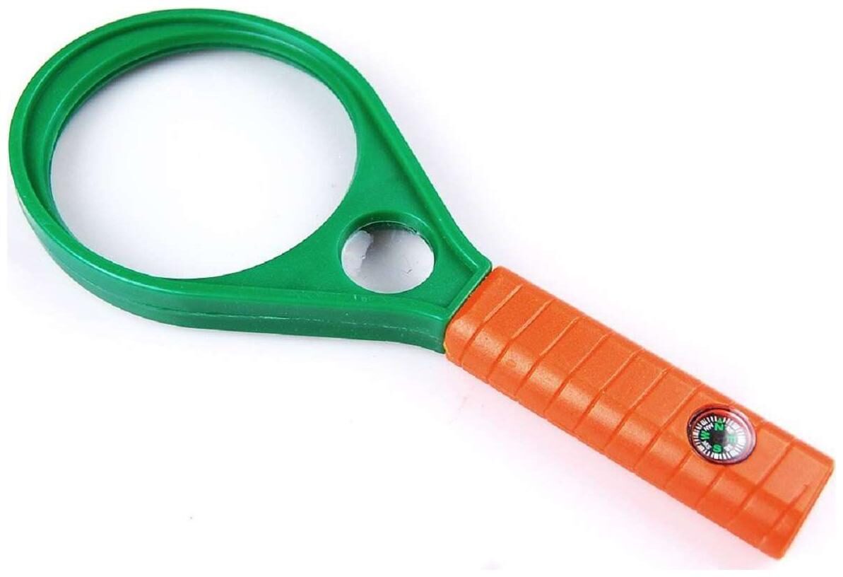 

PRODUCTMINE Double lens Magnifier 65mm 4X 6X Magnifying Glass (Multicolor)