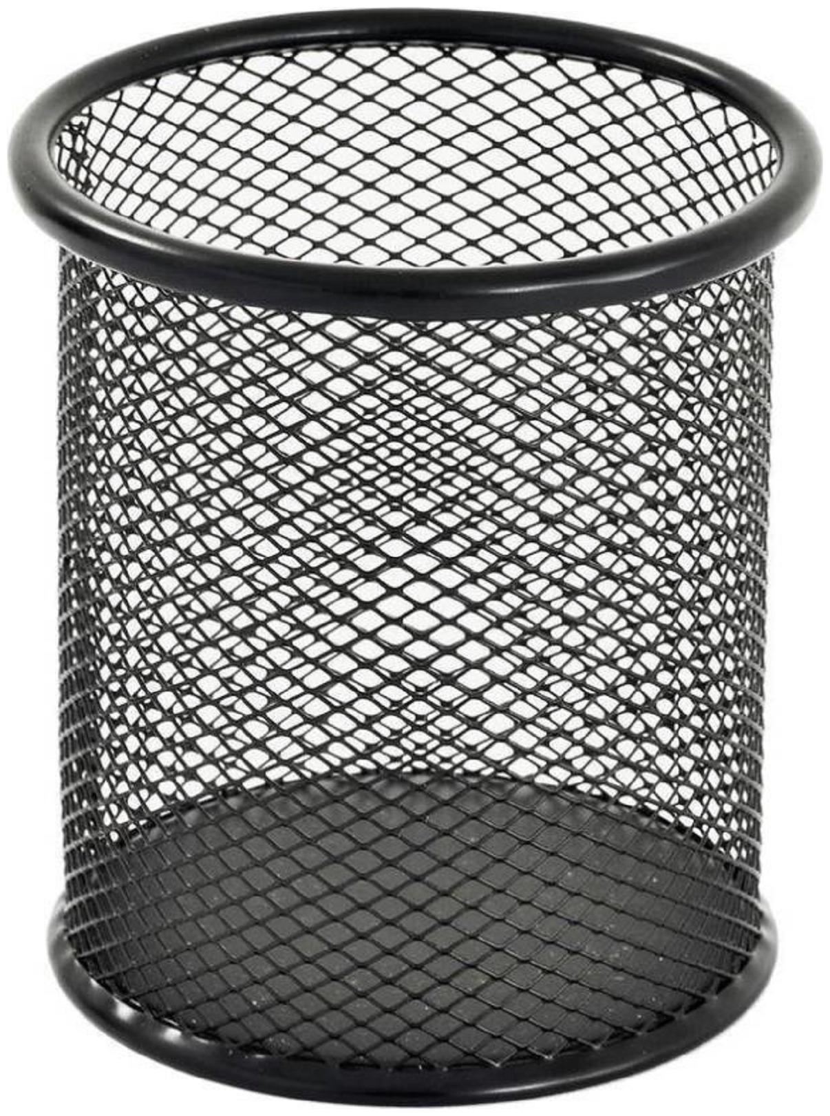 

PRODUCTMINE Black Single Round Mesh Metal Pen Pencil Tool Holder - Black