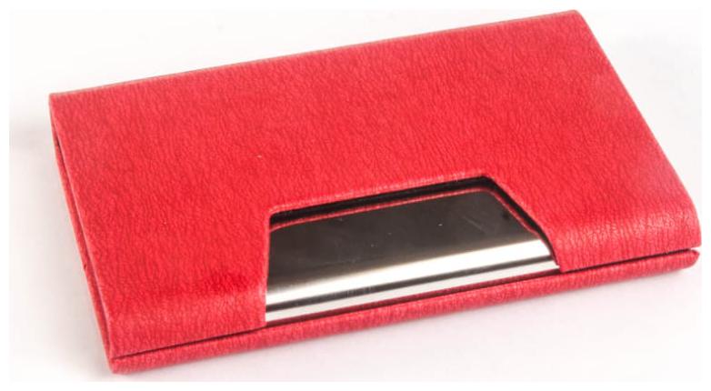 

Pu Leather Magnetic Closure RED Color New Trendy Creative Design Business Card Holder Sold By Evershine Gifts And Household