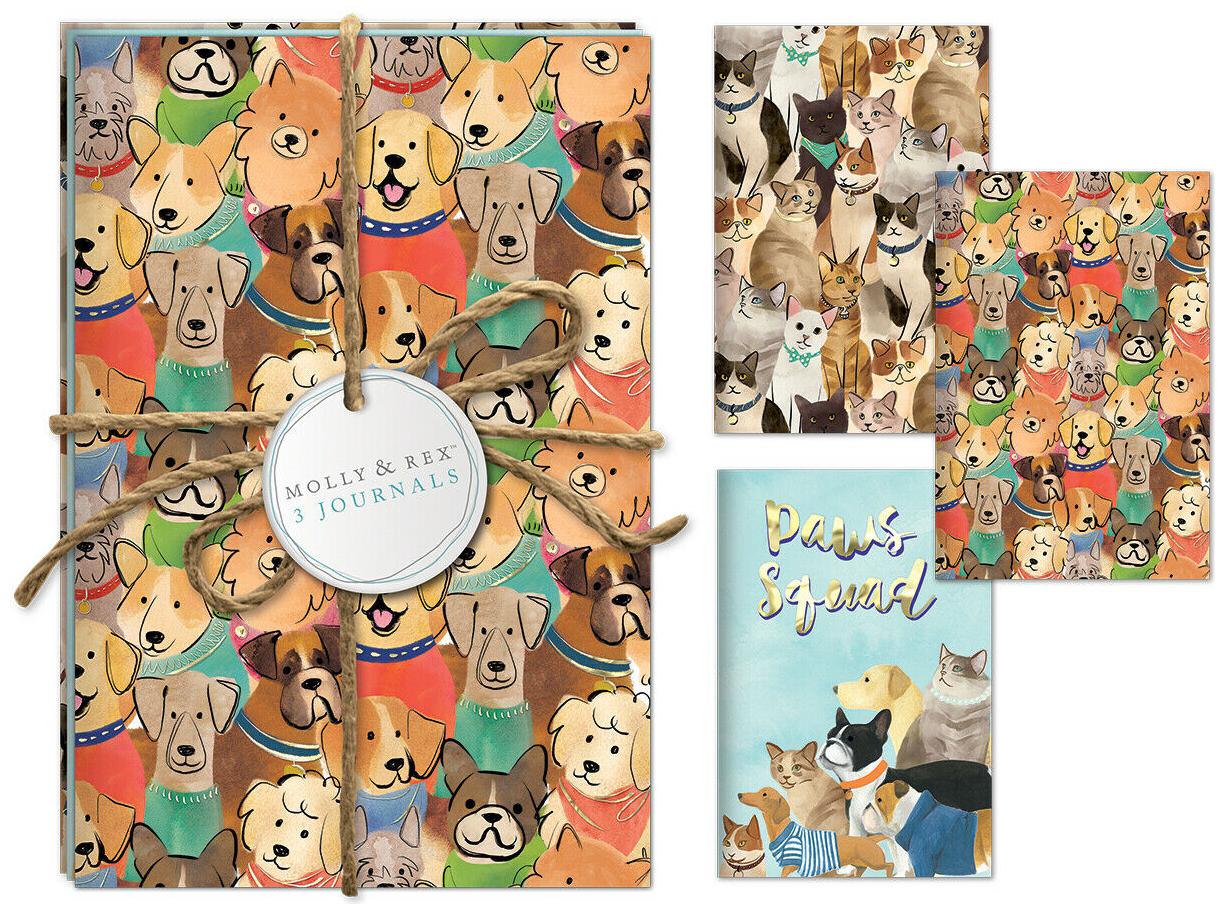 

Punch Studio Molly Rex E8 Pet Lovers Cats Dogs Twine Journal Trio Set 38662