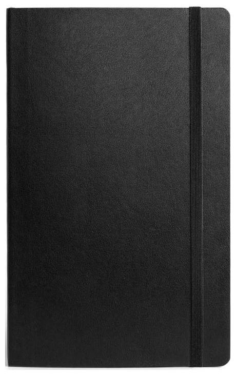 

Pure Leather with Elastic Band Plain Notebook 120 Pages (Black) 90gsm