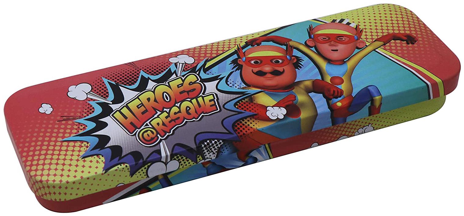 

QIPS by HMI Motu Patlu Licensed Multi-Layer Matte Finish Metal Pencil Box (Pack Of 2)
