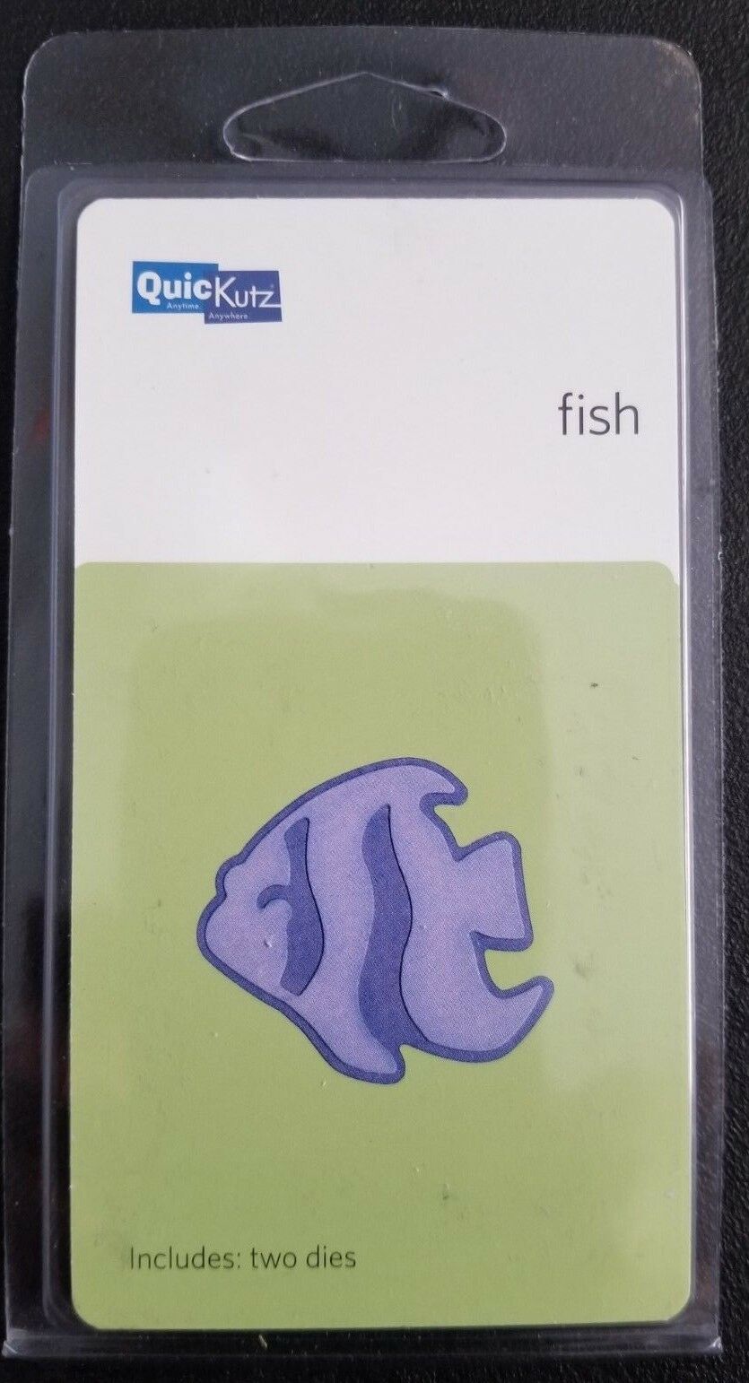

QuicKutz Fish Die Includes 2 Dies KS-0134 2x2 NIP