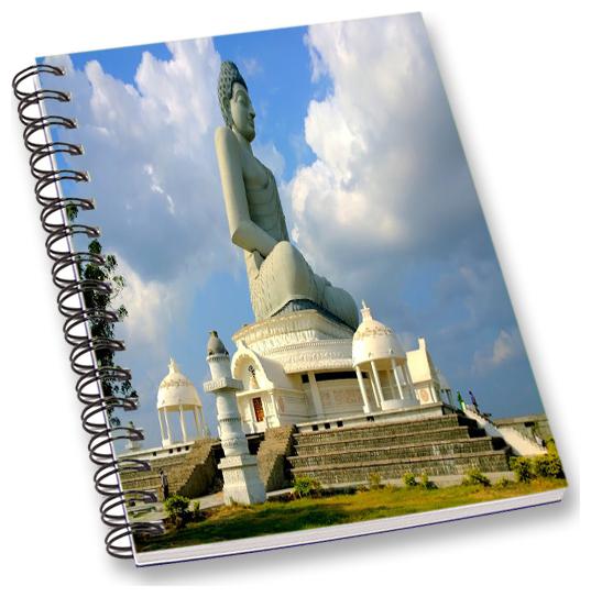 

RADANYA Buddha Temple A5 Notebook Wirebound Ruled Paper Diary