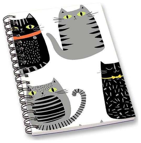 

RADANYA Cats A5 Notebook Wirebound Ruled Paper Diary