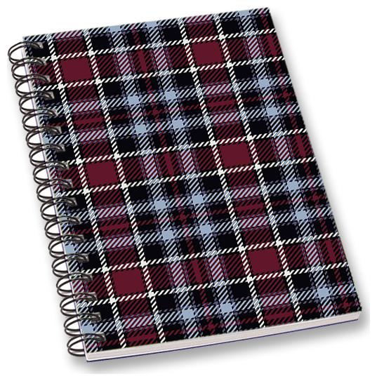 

RADANYA Check A5 Notebook Wirebound Ruled Paper Diary