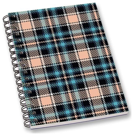 

RADANYA Check A5 Notebook Wirebound Ruled Paper Diary
