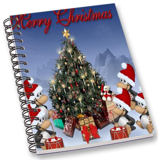 

RADANYA Christmas A5 Notebook Wirebound Ruled Paper Diary
