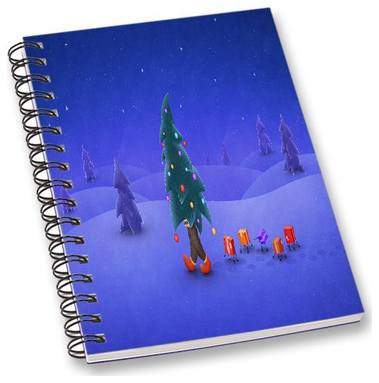 

RADANYA Christmas A5 Notebook Wirebound Ruled Paper Diary