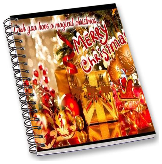 

RADANYA Christmas A5 Notebook Wirebound Ruled Paper Diary