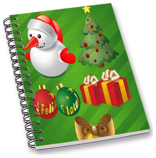 

RADANYA Christmas A5 Notebook Wirebound Ruled Paper Diary