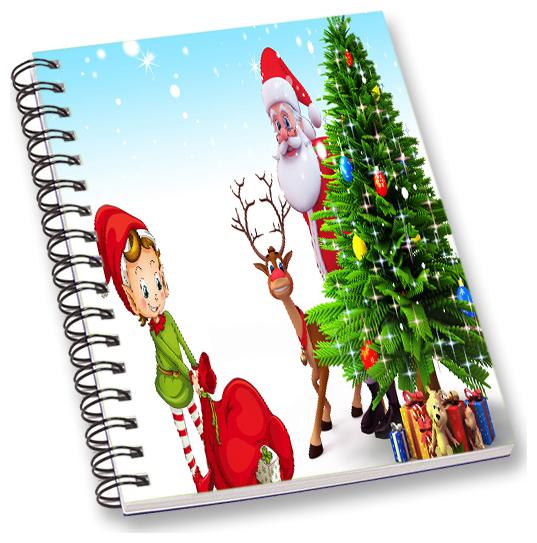 

RADANYA Christmas A5 Notebook Wirebound Ruled Paper Diary