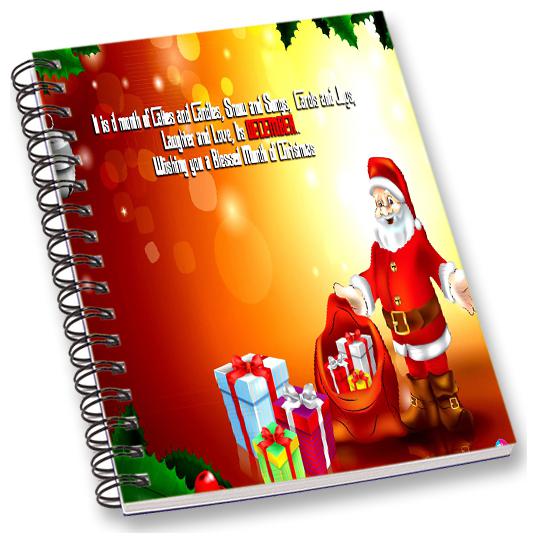 

RADANYA Christmas A5 Notebook Wirebound Ruled Paper Diary
