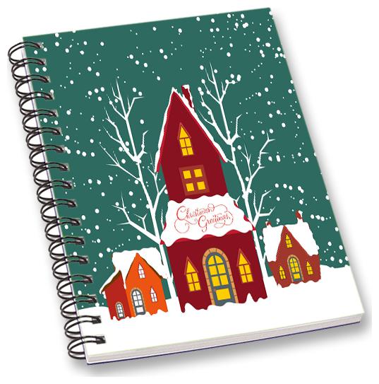

RADANYA Christmas A5 Notebook Wirebound Ruled Paper Diary
