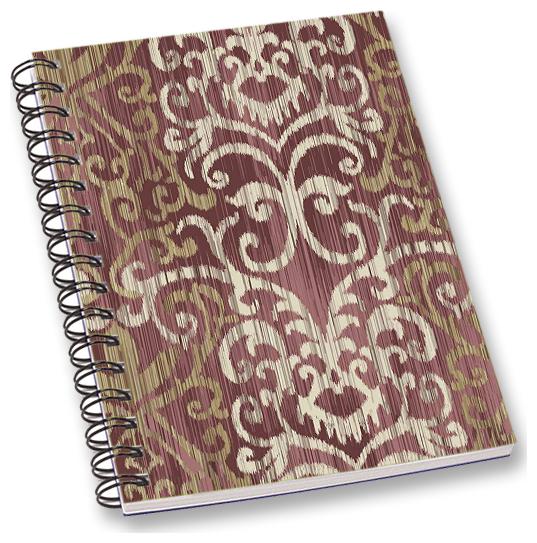 

RADANYA Damask A5 Notebook Wirebound Ruled Paper Diary