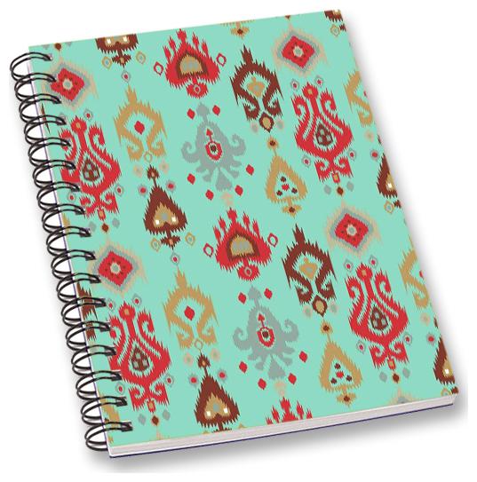 

RADANYA Damask A5 Notebook Wirebound Ruled Paper Diary