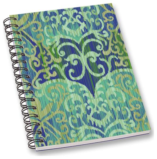 

RADANYA Damask A5 Notebook Wirebound Ruled Paper Diary