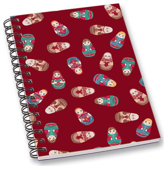 

RADANYA Doll Print A5 Notebook Wirebound Ruled Paper Diary
