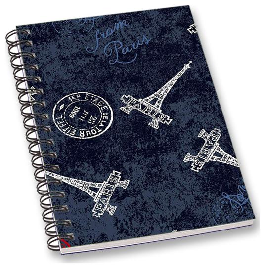 

RADANYA Eiffel Tower A5 Notebook Wirebound Ruled Paper Diary