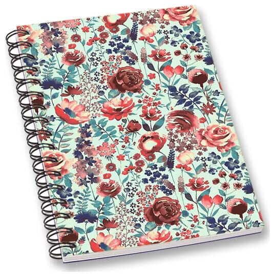 

RADANYA Floral A5 Notebook Wirebound Ruled Paper Diary