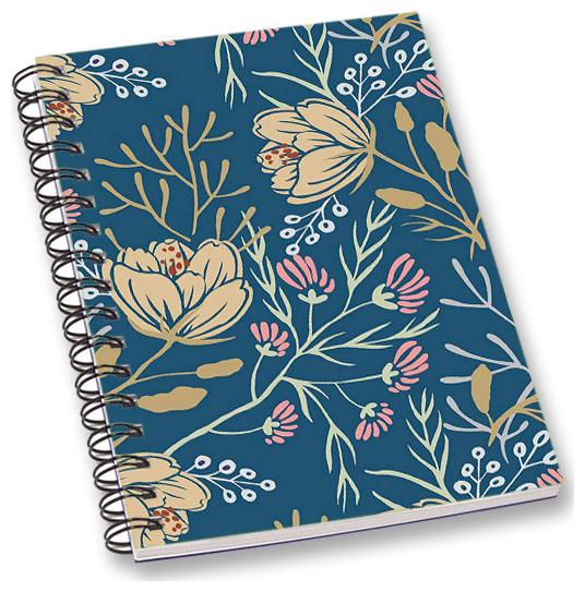 

RADANYA Floral A5 Notebook Wirebound Ruled Paper Diary