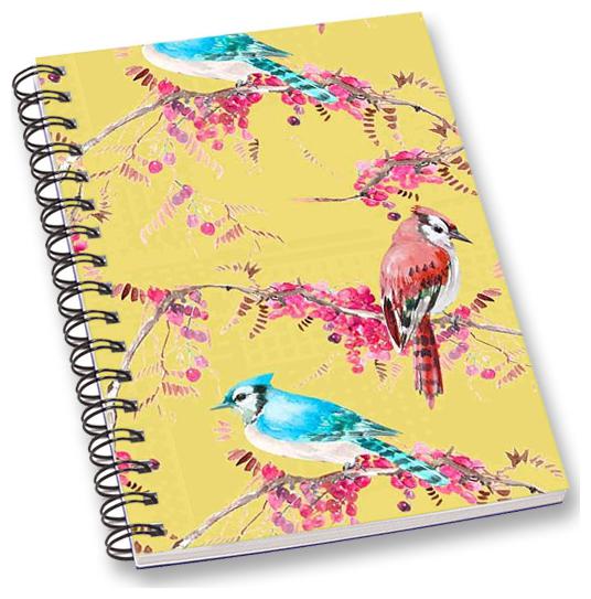 

RADANYA Floral Bird A5 Notebook Wirebound Ruled Paper Diary