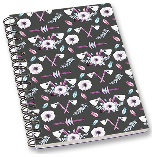 

RADANYA Floral A5 Notebook Wirebound Ruled Paper Diary