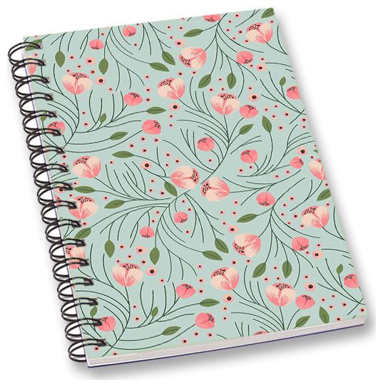 

RADANYA Floral A5 Notebook Wirebound Ruled Paper Diary