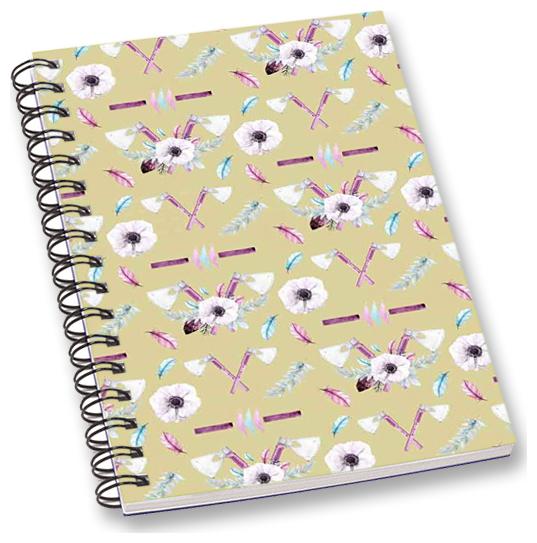 

RADANYA Floral A5 Notebook Wirebound Ruled Paper Diary