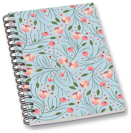 

RADANYA Floral A5 Notebook Wirebound Ruled Paper Diary