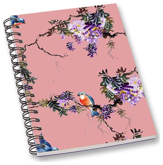 

RADANYA Floral Bird A5 Notebook Wirebound Ruled Paper Diary