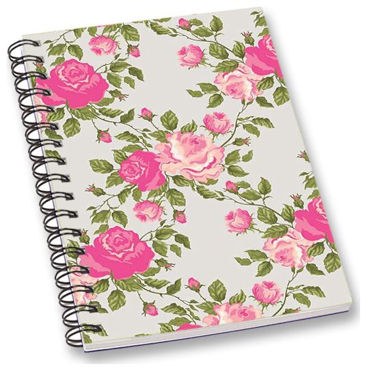 

RADANYA Floral A5 Notebook Wirebound Ruled Paper Diary