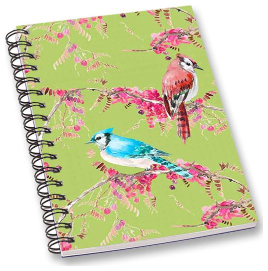 

RADANYA Floral Bird A5 Notebook Wirebound Ruled Paper Diary