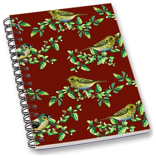 

RADANYA Floral Bird A5 Notebook Wirebound Ruled Paper Diary