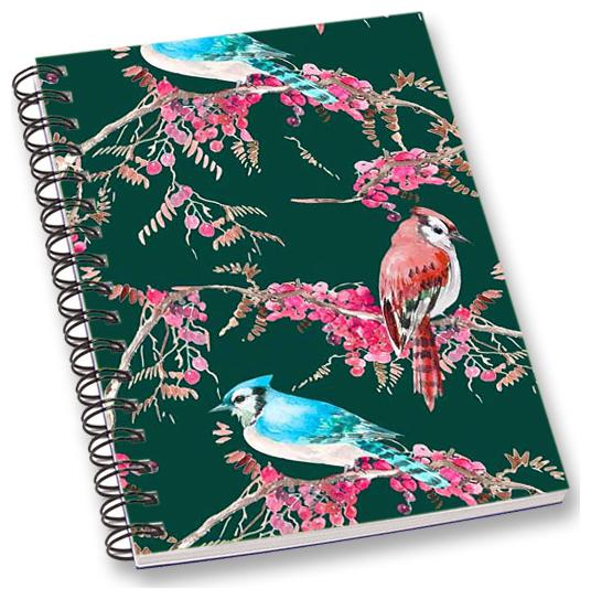 

RADANYA Floral Bird A5 Notebook Wirebound Ruled Paper Diary