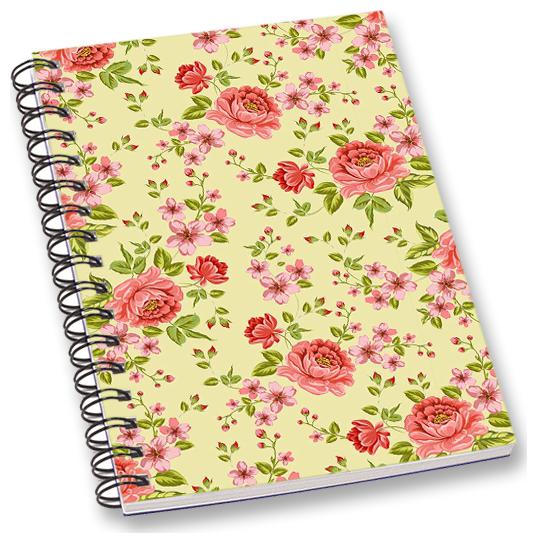 

RADANYA Floral A5 Notebook Wirebound Ruled Paper Diary