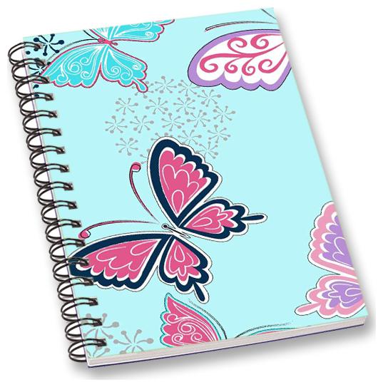 

RADANYA Floral Butterfly A5 Notebook Wirebound Ruled Paper Diary