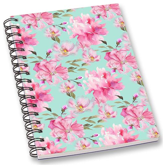 

RADANYA Floral A5 Notebook Wirebound Ruled Paper Diary