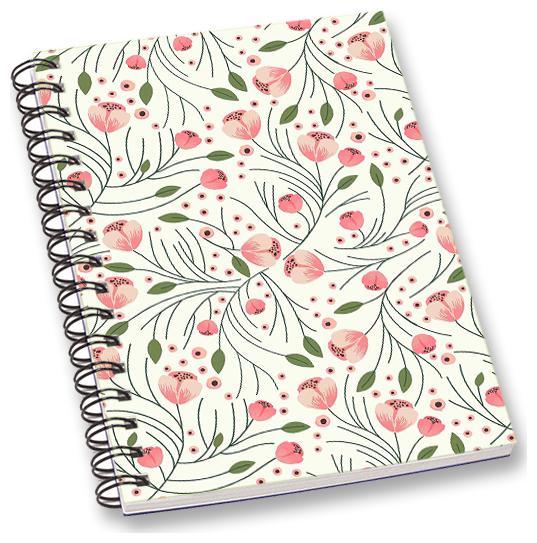 

RADANYA Floral A5 Notebook Wirebound Ruled Paper Diary
