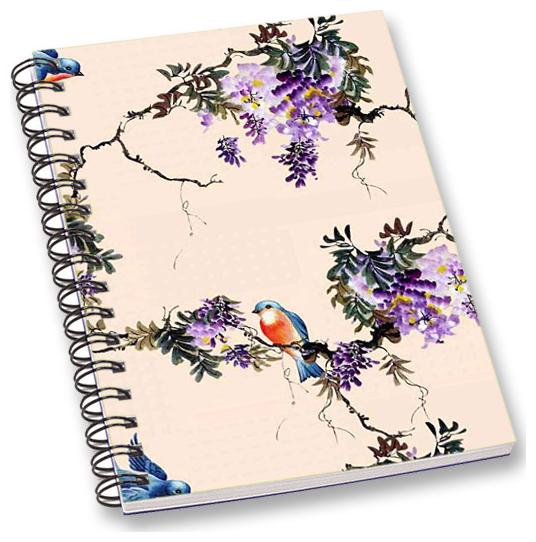 

RADANYA Floral Bird A5 Notebook Wirebound Ruled Paper Diary