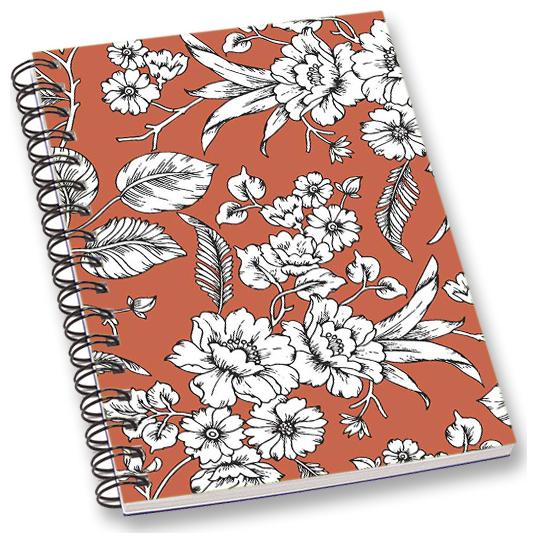 

RADANYA Floral A5 Notebook Wirebound Ruled Paper Diary