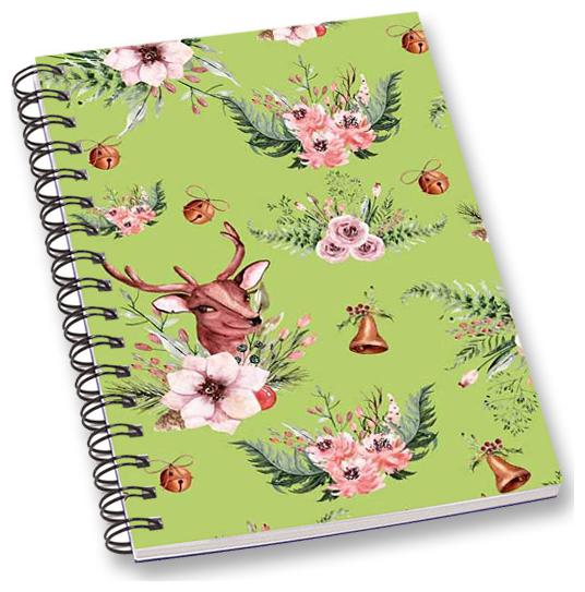 

RADANYA Floral Christmas A5 Notebook Wirebound Ruled Paper Diary