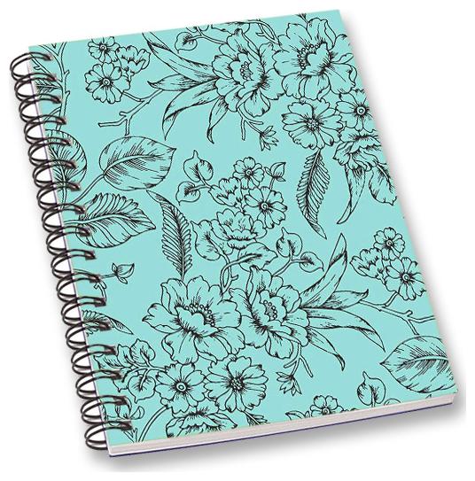 

RADANYA Floral A5 Notebook Wirebound Ruled Paper Diary