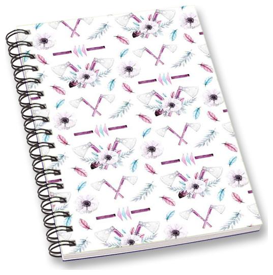 

RADANYA Floral A5 Notebook Wirebound Ruled Paper Diary