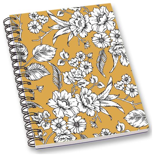 

RADANYA Floral A5 Notebook Wirebound Ruled Paper Diary