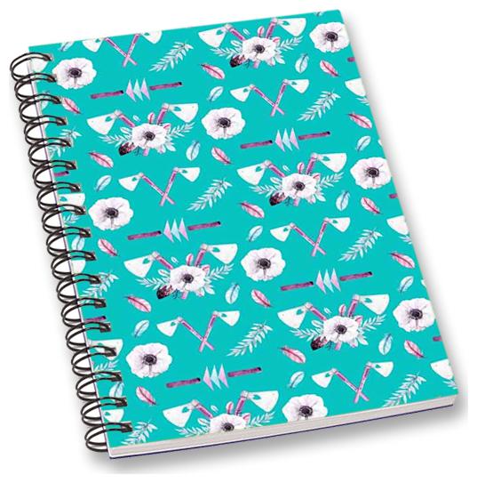 

RADANYA Floral A5 Notebook Wirebound Ruled Paper Diary