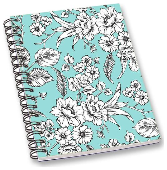 

RADANYA Floral A5 Notebook Wirebound Ruled Paper Diary